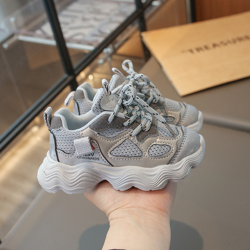 Children Sports Shoes Kids Sneakers Toddlers Boys Girls Casual Shoes Kidsnest Mesh Breathable Fashion School Running Shoes New Soft Sizes 5.5C-12.5C K