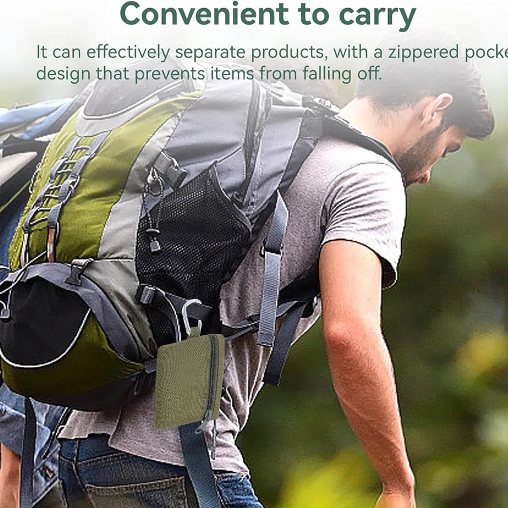 Mini Portable Key Card Case EDC Pouch Bag Purse Hiking Waist Packs for Outdoor Zipper Waterproof Hook Wallet 250515
