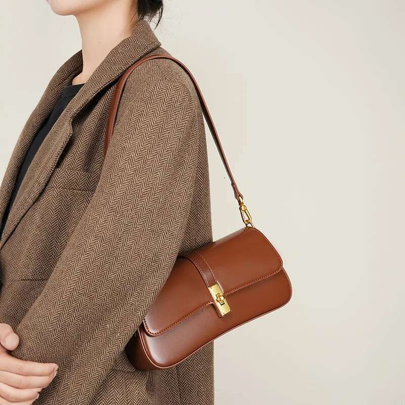 Jonlily Women Genuine Leather Shoulder Female Fashion Handbag Totes Small Underarm Bag Casual Daybag Mini Purse -Kg1313