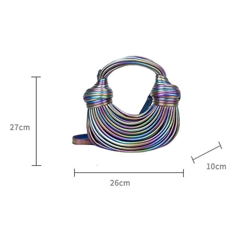 Handbags For Women Designer Handwoven Noodle Bags Rope Knotted Pulled Hobo Evening Purses Clutch Bag For Banquet Party
