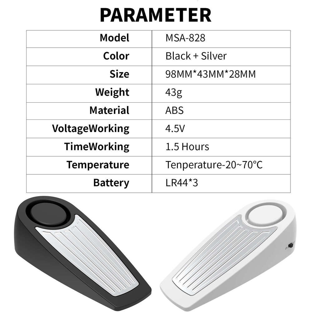 New door obstruction alarm, female travel hotel home vibration sensing alarm