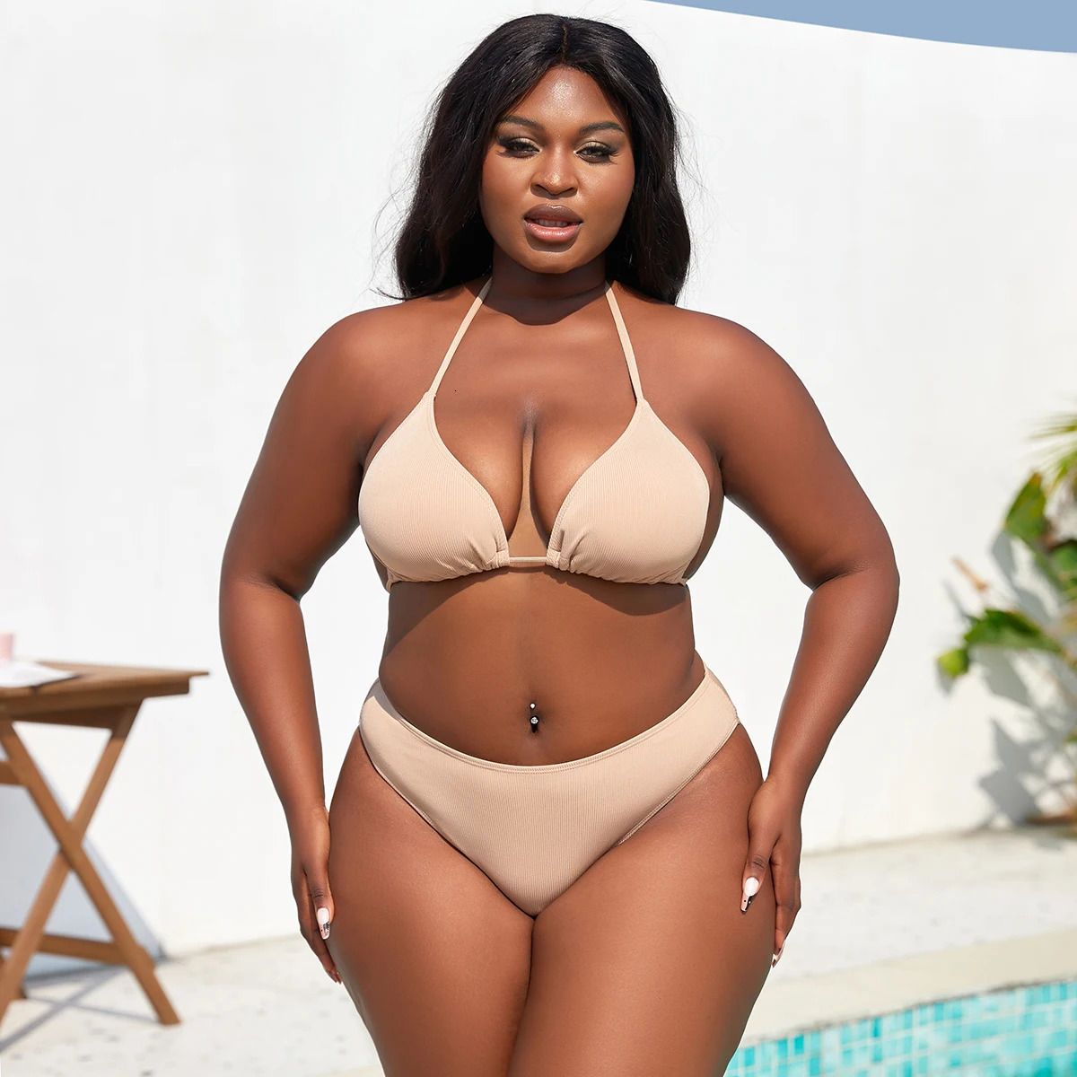 2025 Women Bikinis Set With Cover Swimsuit Swimwear Plus Size Push Up Large Big Floral Swimming Suits Beachwear Bathing Suits 250515
