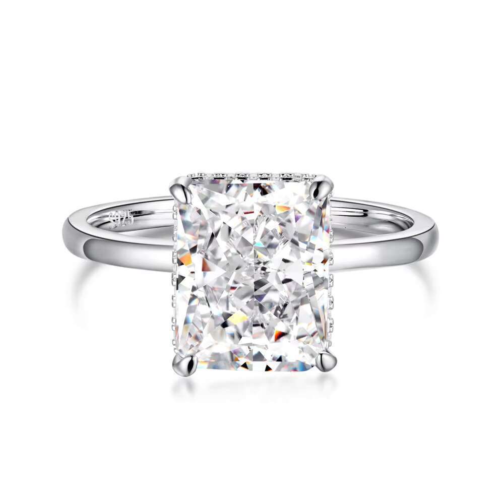 Dylam boutique 8A zircon engagement and stone, wedding accessory S pure silver women's ring with gold plating
