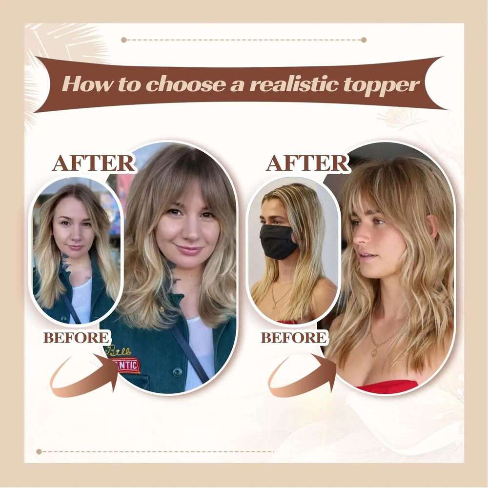 Blonde Brown Ombre 100% Remy Human Hair Topper HairPieces for Women 150% Density Silk Base 3Clip in Toppers 12inch