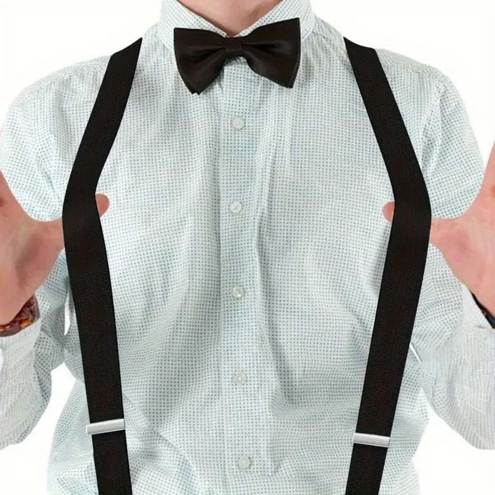 Suspenders for Men Pants Apparel Adult Suspender Man Shirt Dress Women Wedding Party Solid Colors Suit Skirt with Braces Straps 250515