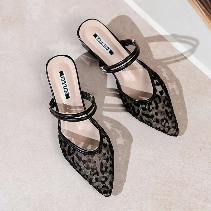 2024 Summer New Fashion Comfortable Casual Versatile High Sandals Toe Thick Heel Slippers