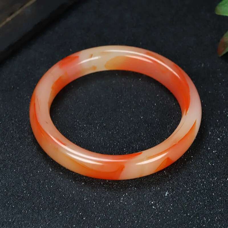 Red Flower Agate Charm Fashion High Jewelry Elegant Designer Ladies Couple Bracelet Holiday Gift