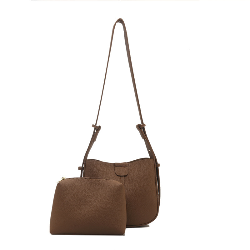 New Women's High Quality Texture Bucket Bag New Multi functional Shoulder Bag Fashionable and Casual Trendy Women's Shoulder Bag Solid Color