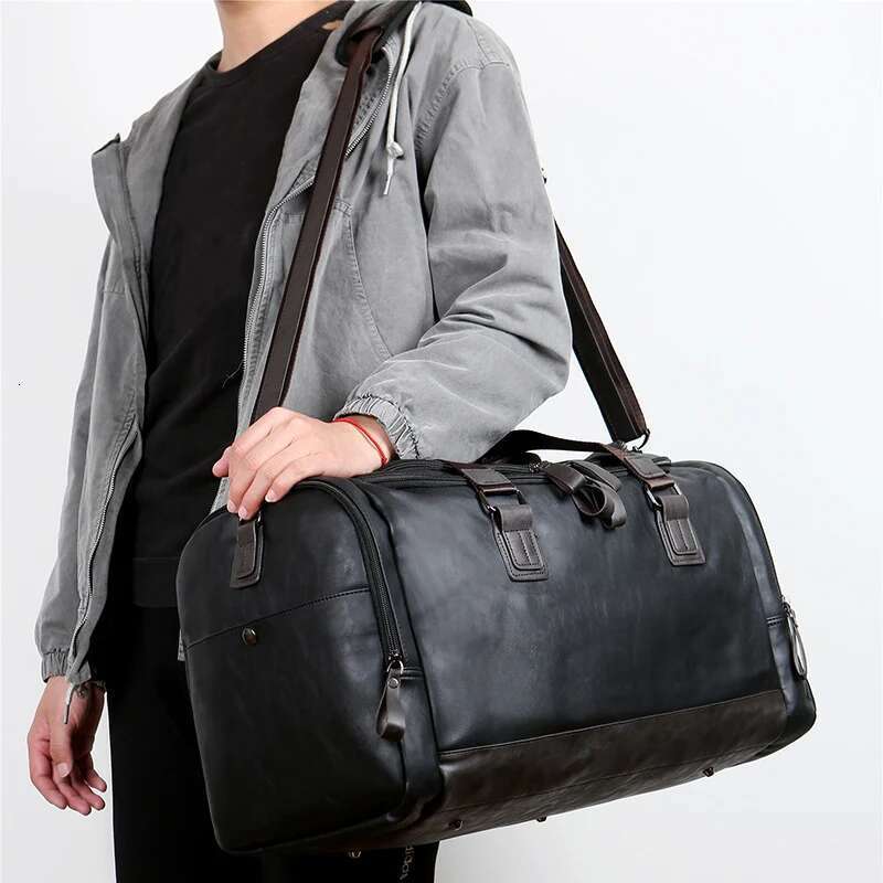 PU Leather Travel Duffel Bag Lage Weekender Overnight Tote For Men Women Gym Sports Crossbody Carry On Waterproof Handbags