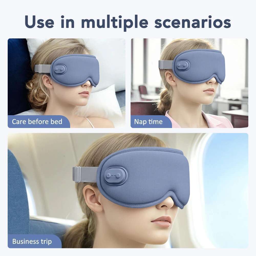 3D Hot Compress Block Out Light Sleep Eyes Soft Sleeping Mask for Travel Eyeshade Breathable Eye Cover