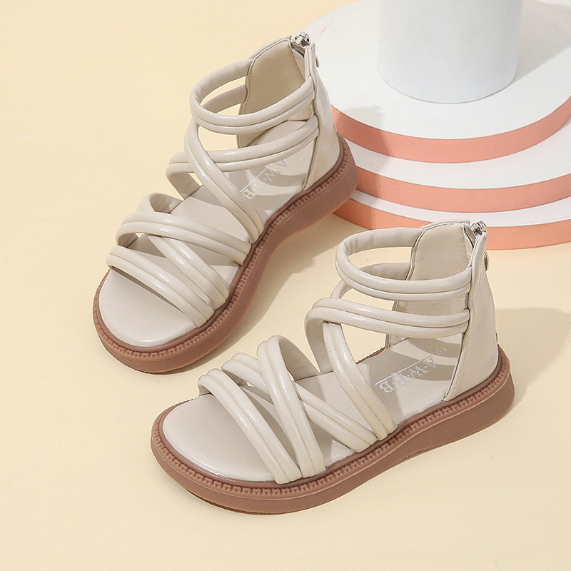 Kids Summer Sandals for Girls 2025 Summer New Design Children Toddlers Beach Sandals Kidsnest Fashion Sweet Girl Princess Shoes Sandals Sizes 7C-3Y K0