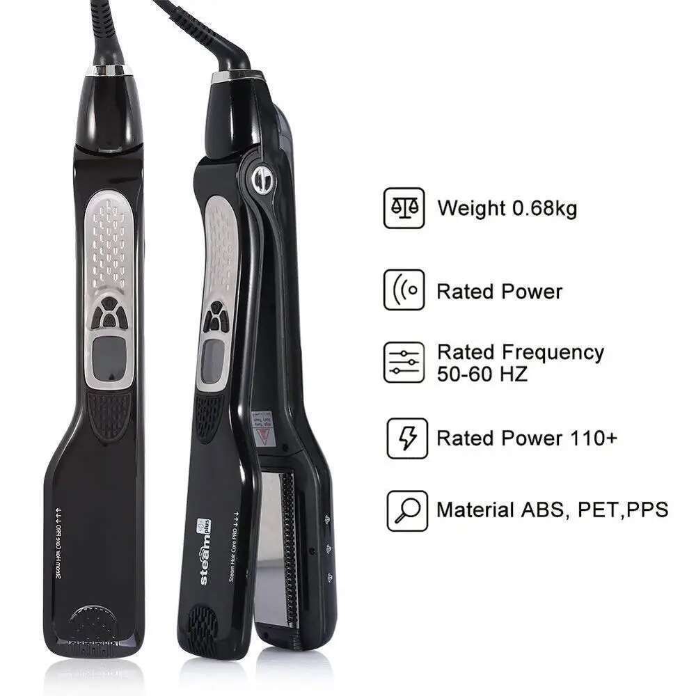 Curlers For Women Straightener Steam Titanium Ceramic Flat Professional Electric Comb Hair Curling Iron Styler