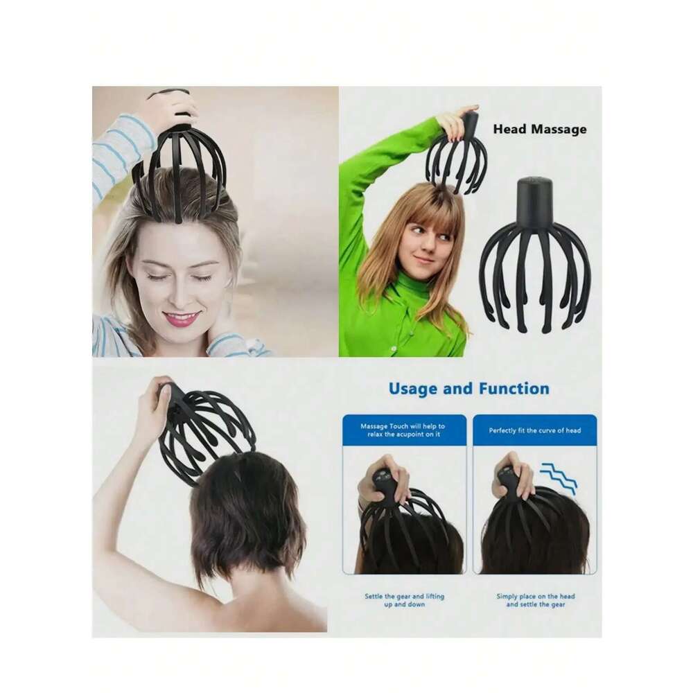 Intelligent Electric Octopus Massager Soul Extraction, Head Scratching Meridian Dredging, Scalp Massage And Relaxation Tool