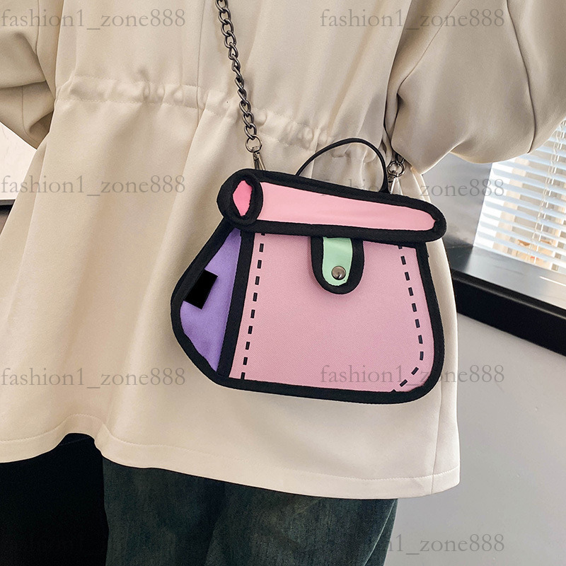 Super Cute Designer Bag Fashion 2D Cartoon Tote Bag High Quality Canvas Handbag Luxury Mini Shoulder Bags Outdoor Beach Party Holiday Gift Summer Godd