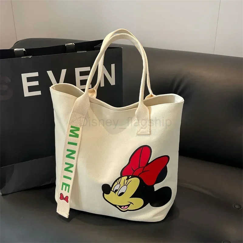 Disney Mickey Mouse New Large Capacity Cute Canvas Shoulder Bag Womens Cartoon handbag Cute storage Tote Bag Fashion MummyXJ250515