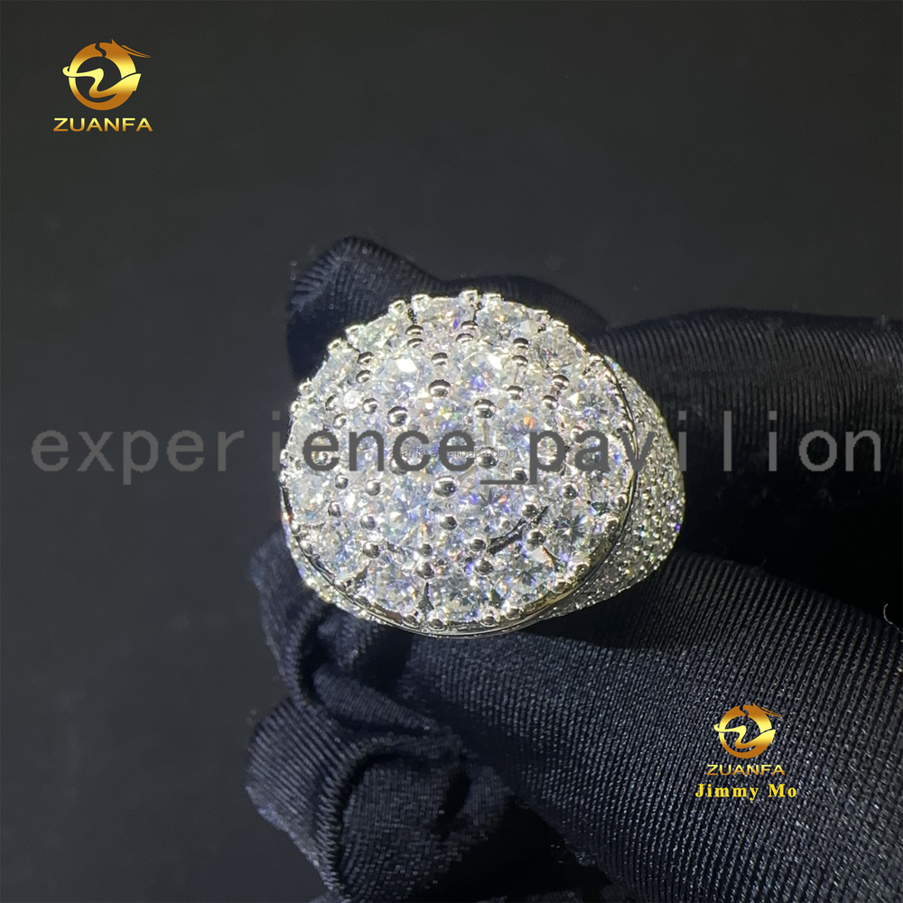 Promotion Price GRA Certificates 925 Silver Pass Diamond Tester VVS1 Moissanite Jewellery Diamond Hip Hop Iced Out Ring Man