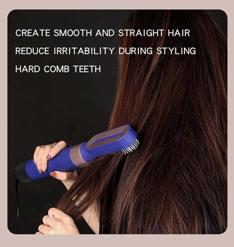 5-in-1 Hot Air Comb Negative Ion Automatic Curling Iron Multifunction Electric Straight Hair Dryer Volume Curly Hairdress