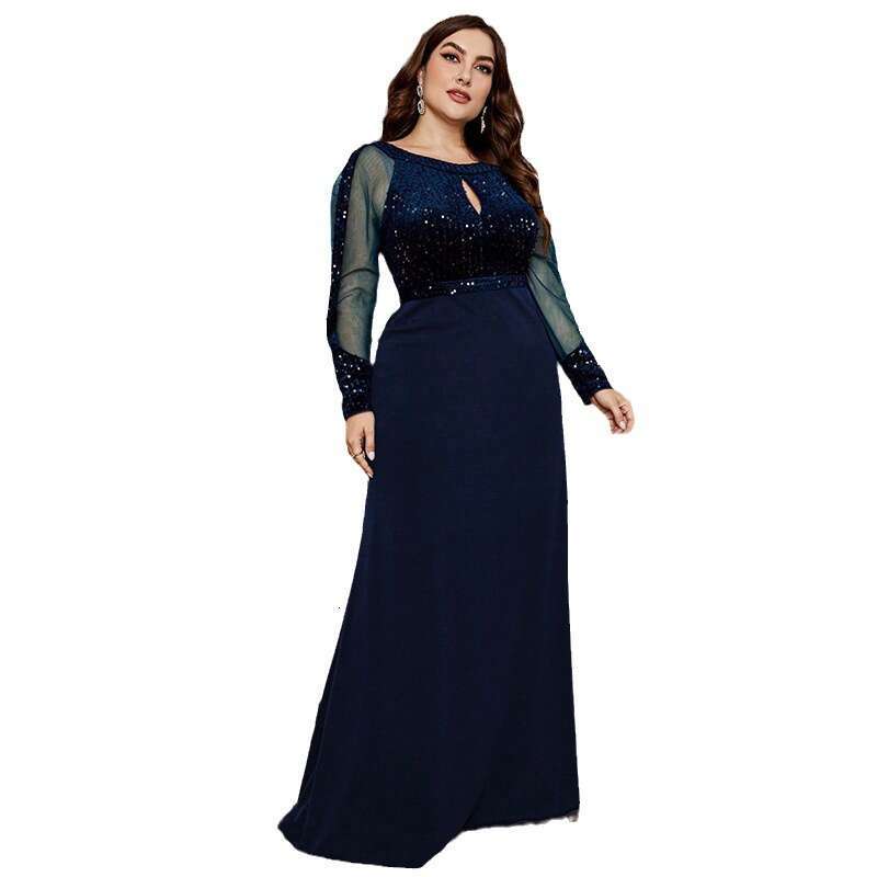 Plus Size Devise Luxury Dress Designer Dresses for Women Vestidos Elegantes Evening Gown Summer New Plus Size Temperament Slim Fit Solid Color Dress P