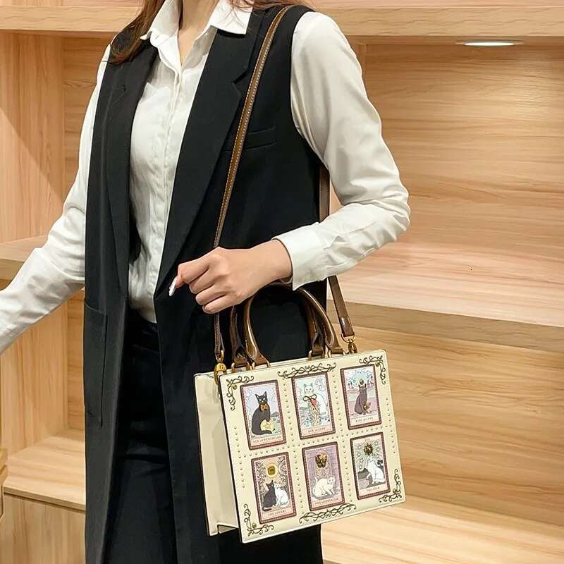 Brand Women's 2025 New Tote Handbag High-End Texture Retro Single Shoulder Diagonal Cross Bag Large Capacity