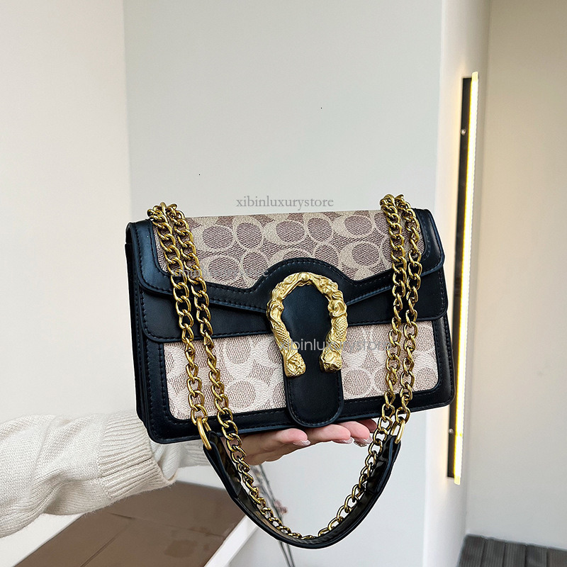 Free Shipping Designer Bag Fashionable Women's Shoulder Bag, New Retro Chain Splicing Crossbody Bag Trendy Small Square Bag White Handbag Casual 