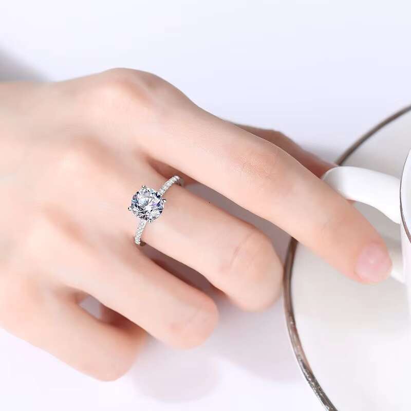 Dragon Engagement 2ct D Colorful Female Finger Promise Silver Silica Ring