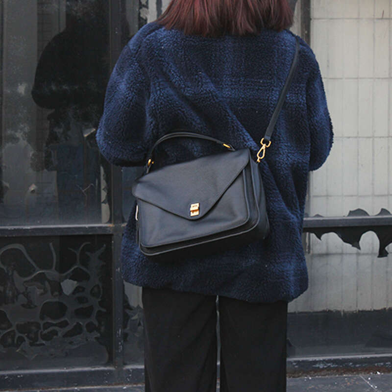 Tote Bag Women S Handheld Briefcase Soft Leather Envelope Large Capacity Head Layer Cowhide Single Shoulder Crossbody Bag KQ