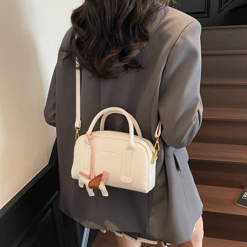 Fashion Handheld Boston for Women 2025 New Edition, Small and High Quality Texture, Versatile Single Shoulder Crossbody Bag