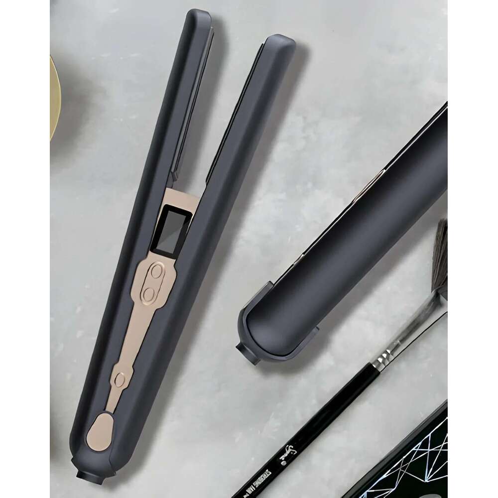 2 in 1 USB Cordless Hair Straightener Curler Type-C Rechargeable Portable Styling Tool for Travel and Students