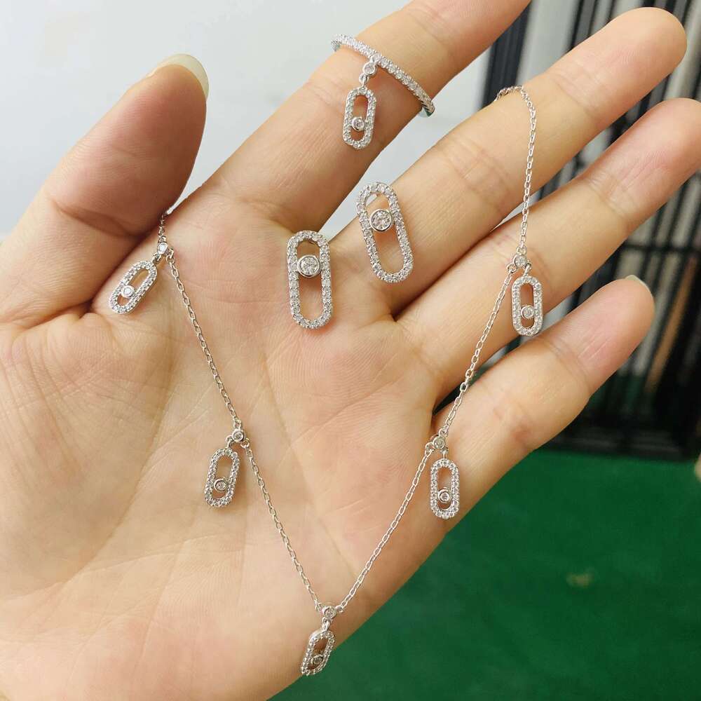 Trendy Dainty Initial Necklace Earring Ring Sets Stackable For Women Girlfriend Wife Gift Pendientes Mujer Moda Hxn013