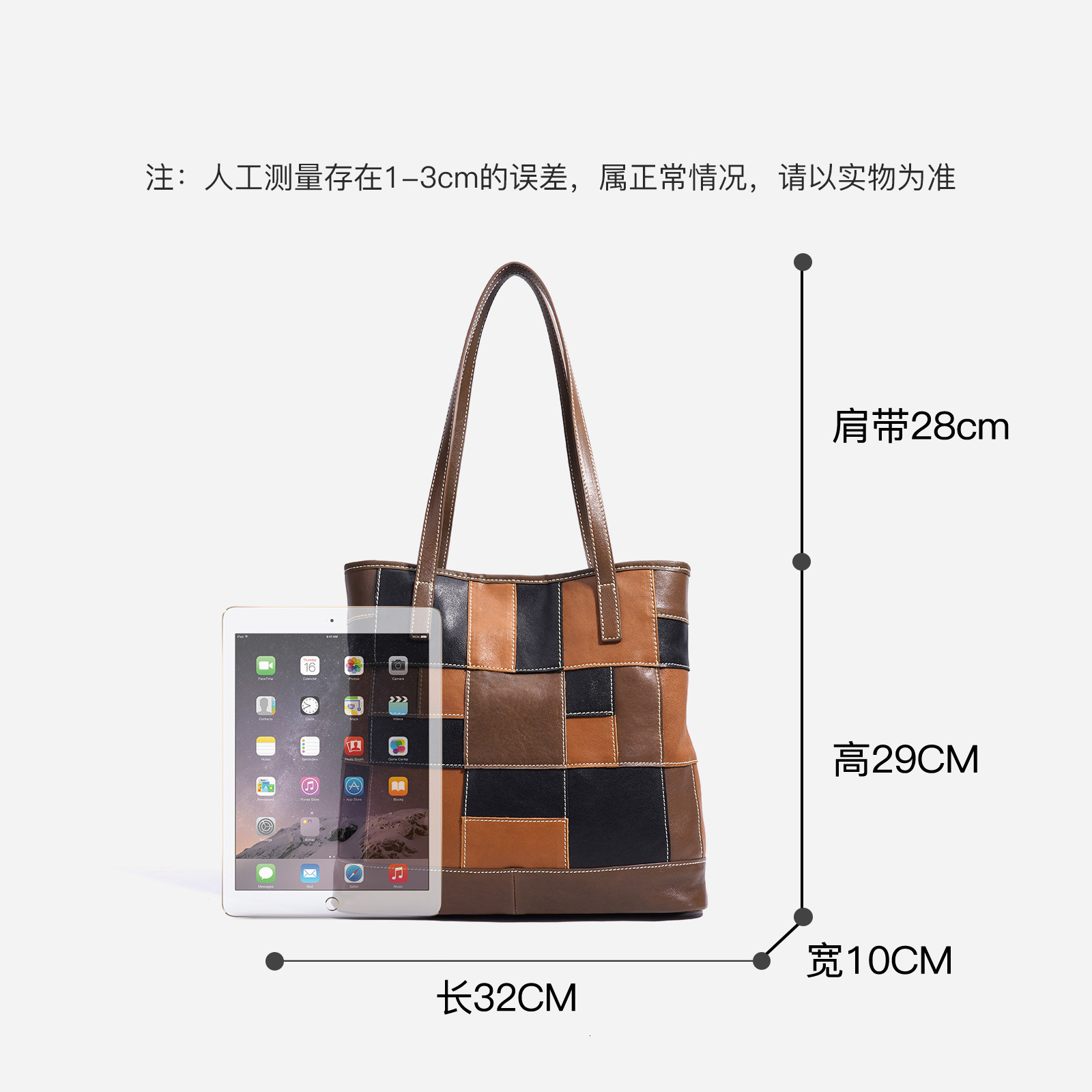 2025S designer new genuine leather work handbag shoulder large capacity crossbody student backpack tote bag