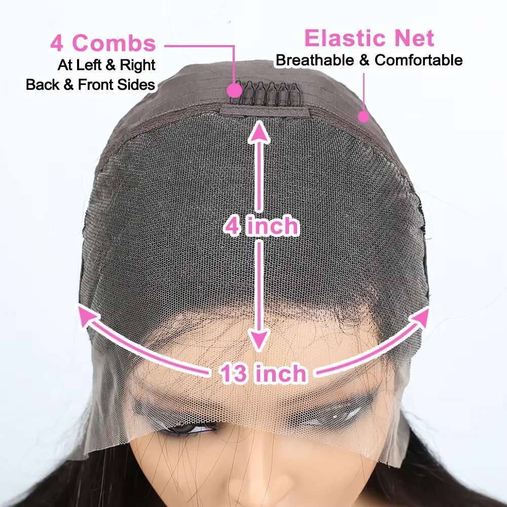 250 Density Kinky Straight 13x4 HD Transparent Full Frontal Bob Human Hair Lace Front Wig Pre Plucked For Black Women