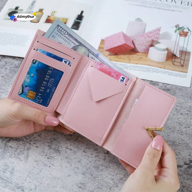Women's Leather Wallet with Zipper - Hasp Envelope Design Coin Purse, Multi Card & ID Holder, Lady Moneybag Clutch Pocket ddmythur