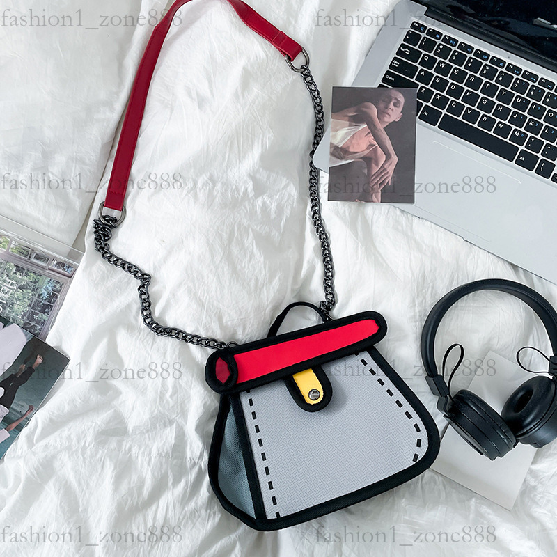 Super Cute Designer Bag Fashion 2D Cartoon Tote Bag High Quality Canvas Handbag Luxury Mini Shoulder Bags Outdoor Beach Party Holiday Gift Summer Godd