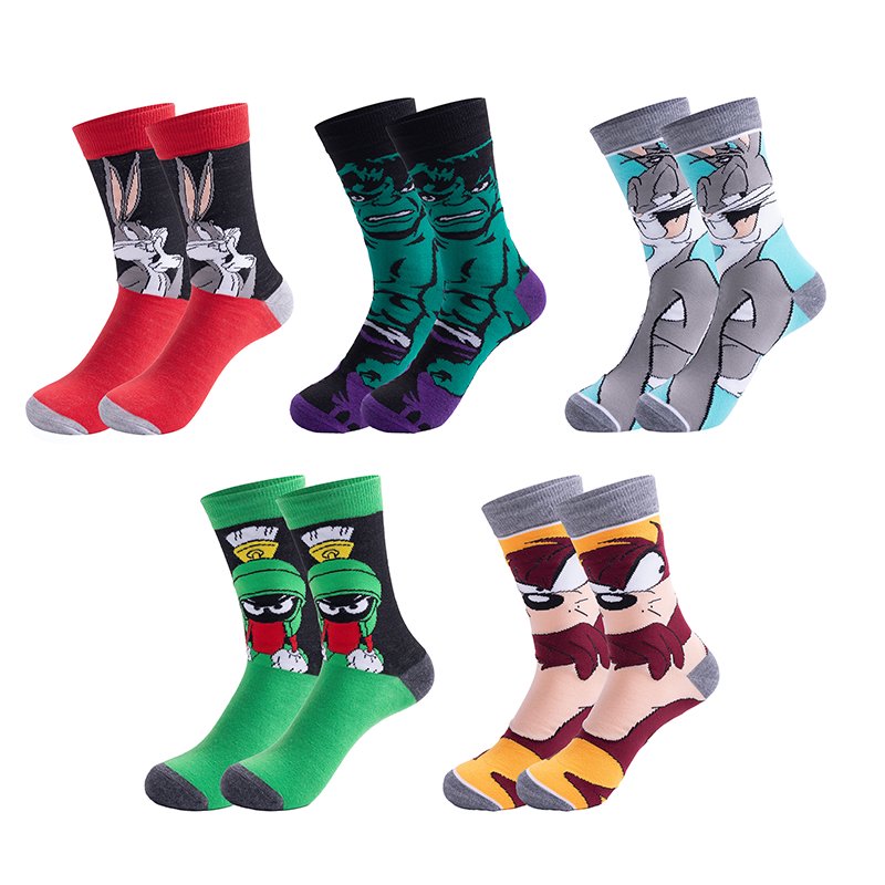 Wholesale Custom Cartoon Movie Character Socks for Men & Women - Sports Leisure Design