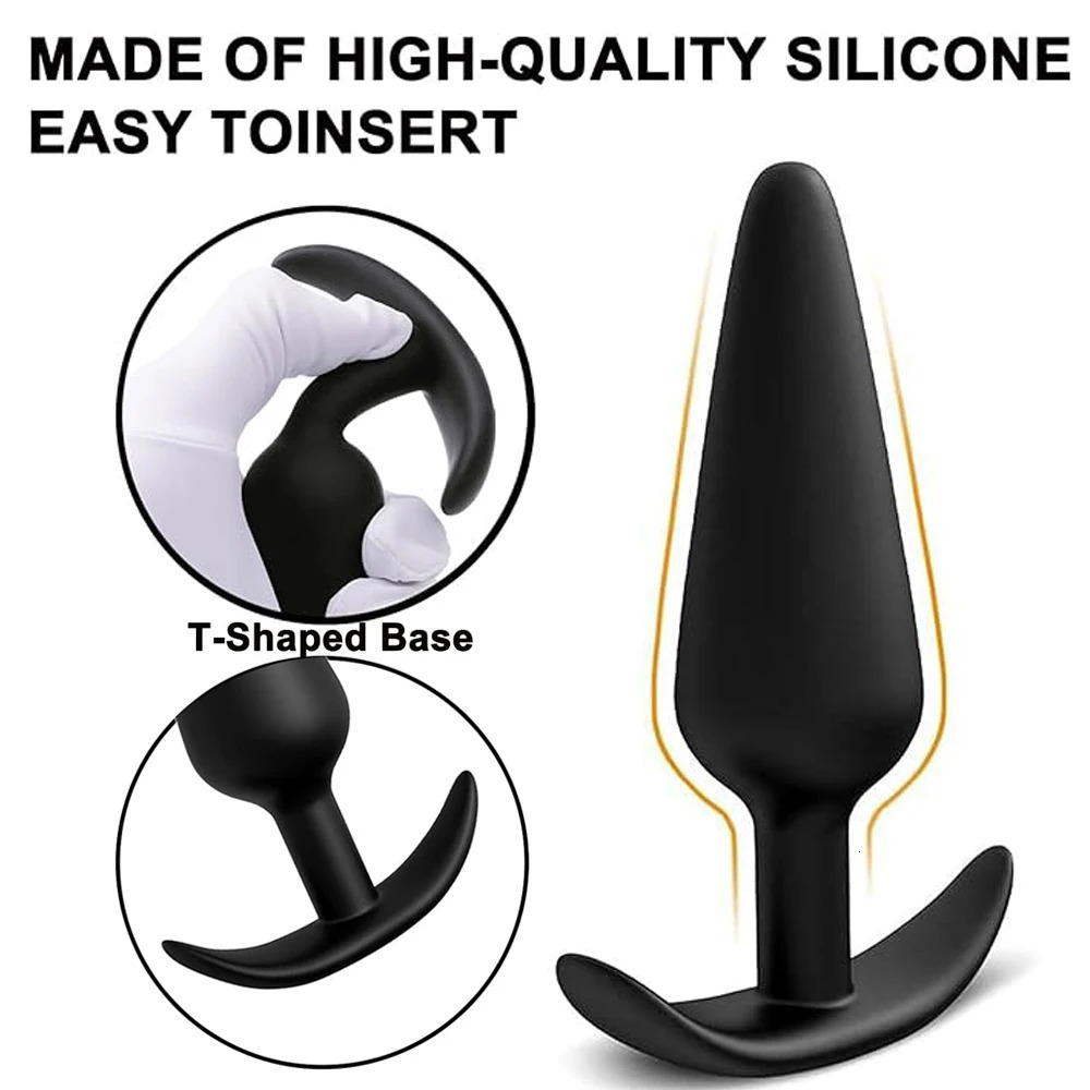 SML Sexy Toys Anal Plug Butt Vibrator WomenMen Soft Silicone Erotic Anal Plug Training Adults Sex Toys for Couple Women Gay 250515