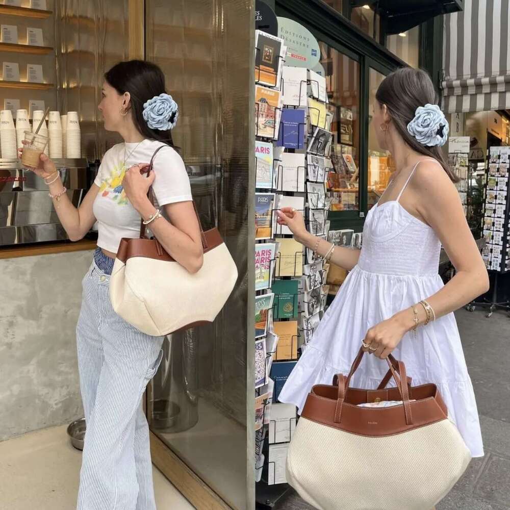 Women's Bags Designer Cymetisse Knitted Splicing Handheld Single Shoulder Large Capacity Commuter Women's Tote Bag