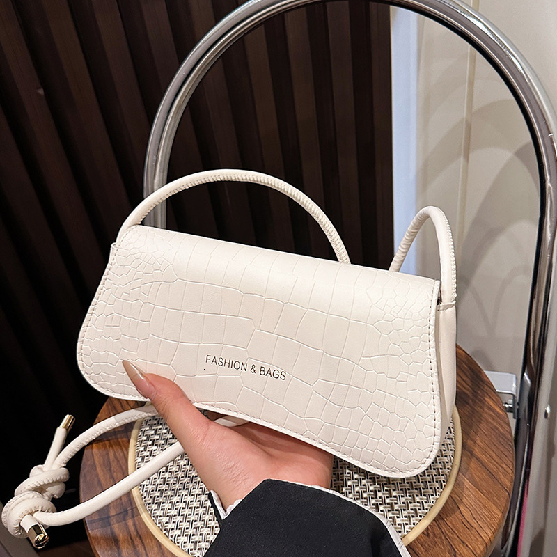 Niche Luxury Bag Texture Armpit New Free Delivery Designer Bag 2025 Spring/summer New Crocodile Pattern Small Square Bag Stylish Commuting Shoulder Cr