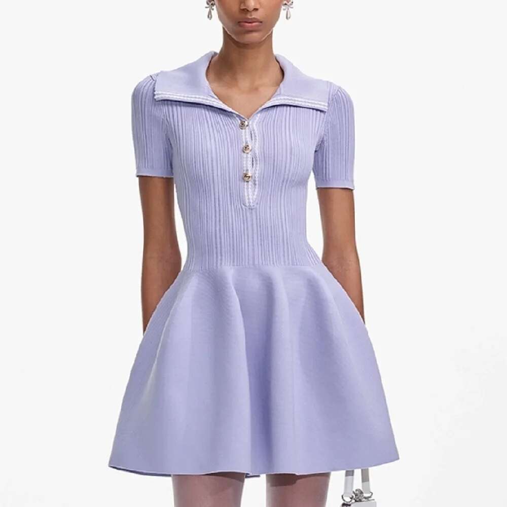 2025 Summer Women's Tight Dresses Knit Stretch Single-Breasted Corset Elegant Traf Woman Dress Y2k Clothes New Fashion Skirts