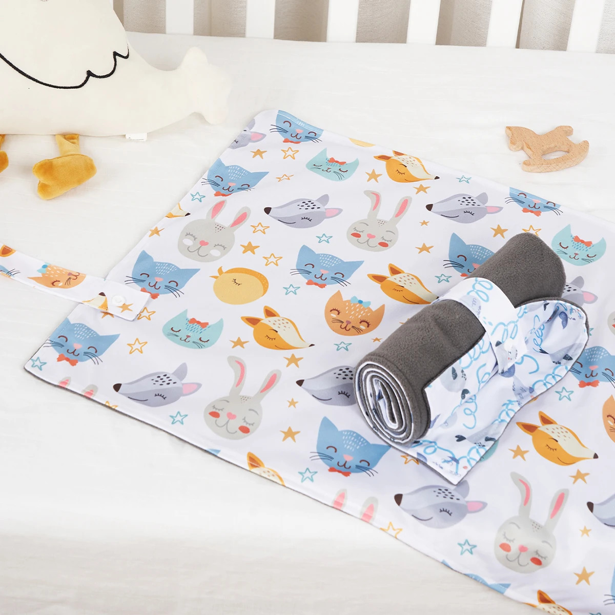 2PCS Portable Diaper Changing Pad Waterproof Foldable Baby Changing Mat Travel Diaper Change Mat Lightweight Changing Pads 250515