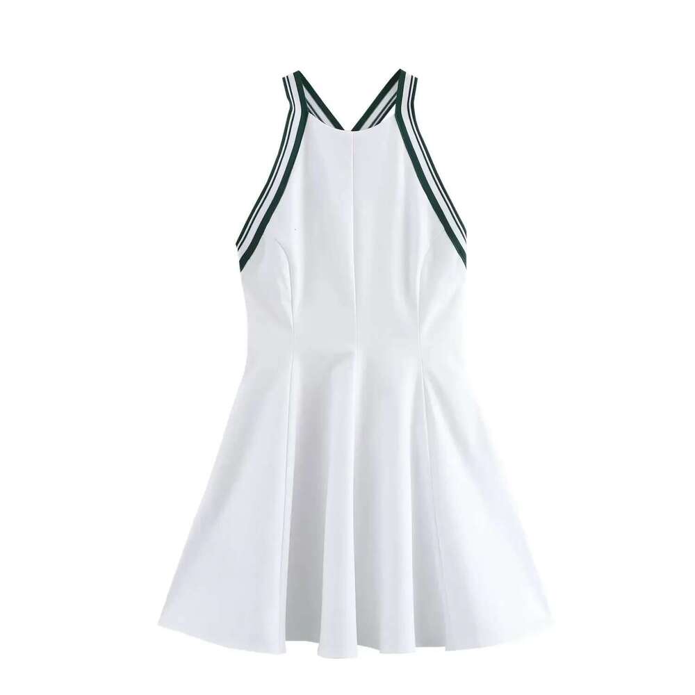 TRAFSHE Womens V-Neck Sleeveless Mini Party Dress Contrast Ribbed Elegant New In Evening Dresses Woman Clothing 4661351