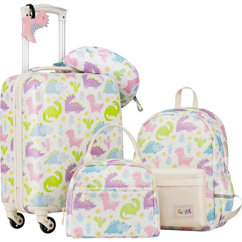 Luggage Set 5 Piece Suitcase Set 16 Carry on Hardside Spinner Toddler Luggage Travel Rolling Luggage 250514