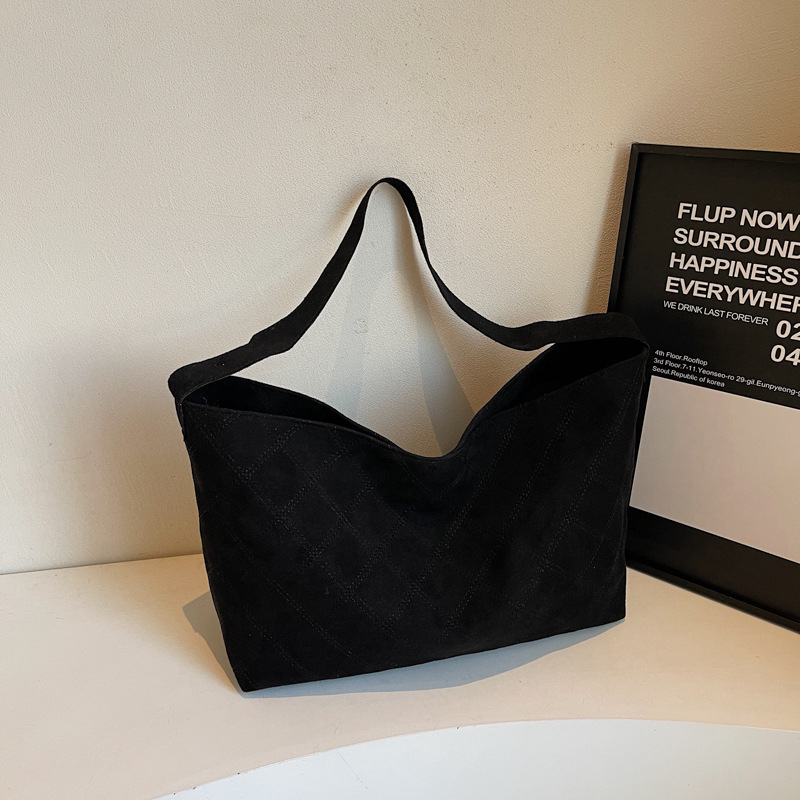 Free Delivery Designer Bag Niche Suede Tote For Women 2025 New Autumn And Winter Large Capacity Commuting Armpit Shoulder Fashion Luxury Bag