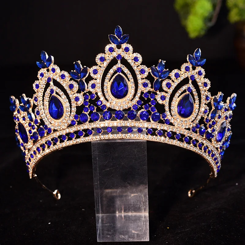 Silver Gold Color Crystal Rhinestone Tiaras And Crowns For Bride Women Princess Diadems Wedding Hair Accessories 250509