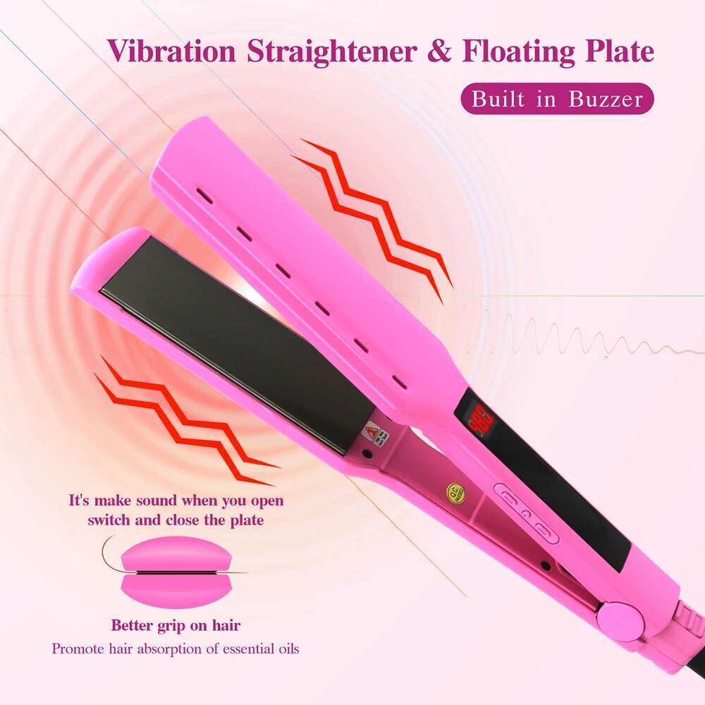 Straightener Curler 480 Degrees High Temperature Titanium Plate Vibrating Flat Iron Keratin Treatment Hair Styling Tool
