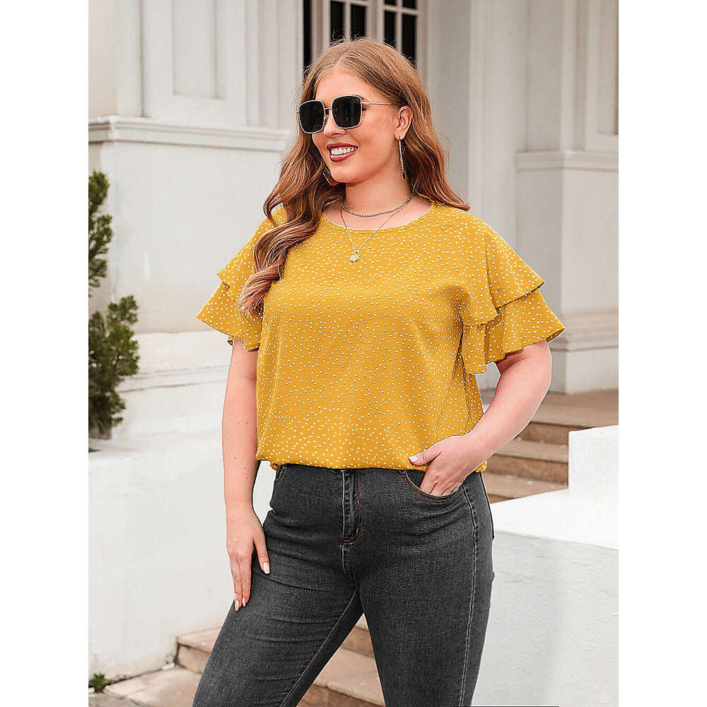 Plus Size T Shirt Womens Tops Women T Shirt Blue Designer Tops Women Designer Men New Pok Dot Loose Casual T-shirt Womens Round Neck Short Sleeve Comm