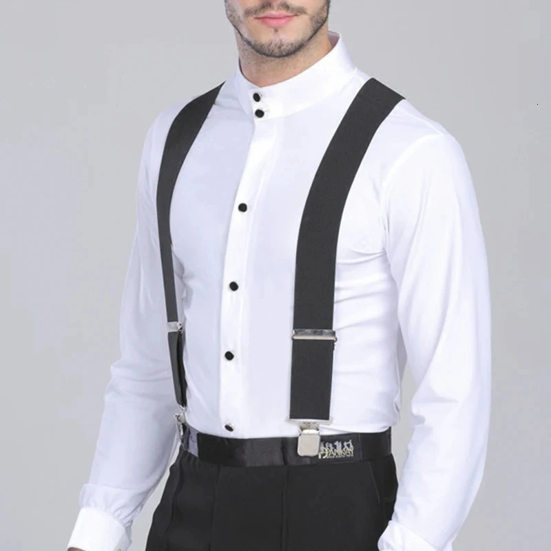 Heavy Duty Big Size Suspenders for Men Work Outdoor 2 Inch Wide X Back 4 Strong Clips Adjustable Elastic Trouser Braces Straps 250515