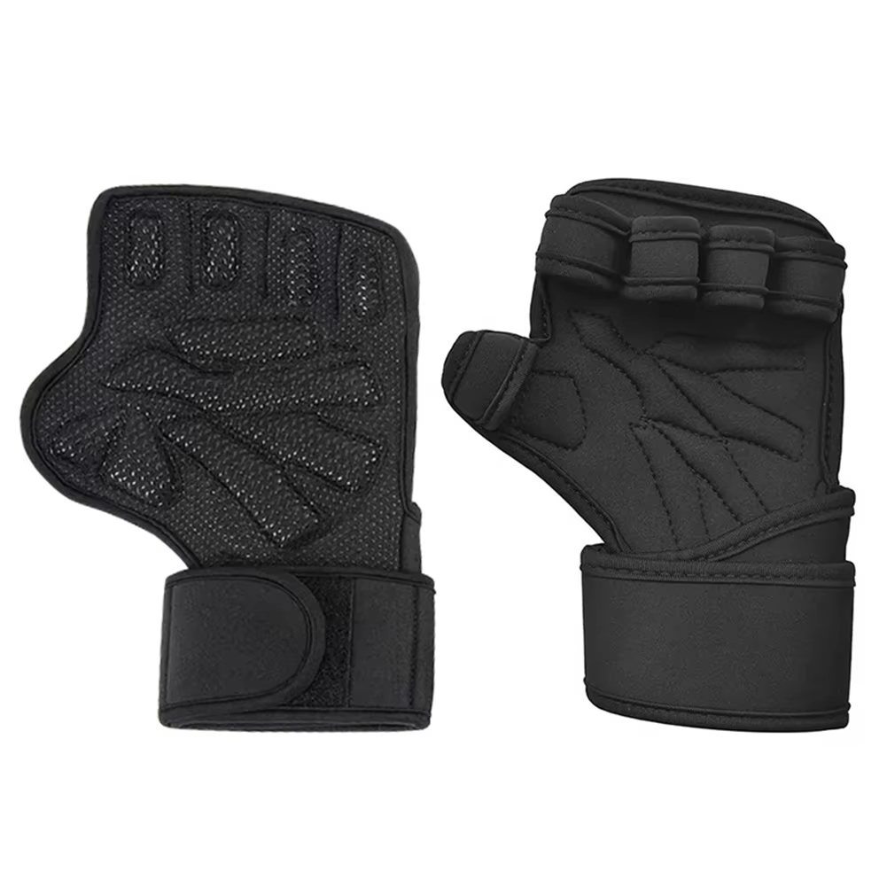 Weight Lifting Training Gloves with Wrist Support Workout Gloves Adjustable Cycling Gloves Non Slip for Gymnastics Pull Ups Hard Pull Iron Gloves with