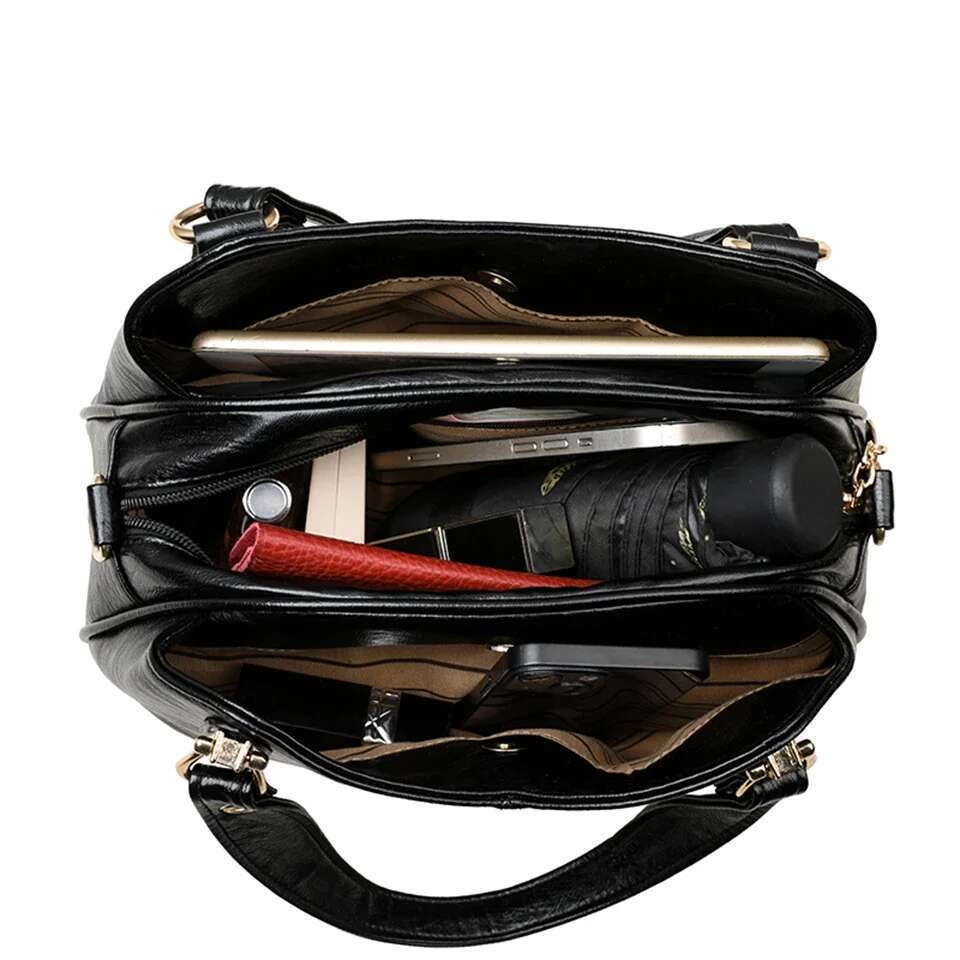 Genuine Brand Leather Women Handbag Designer Shoulder Crossbody Bags Ladies Purse Messenger Tote Female Commuting Bag