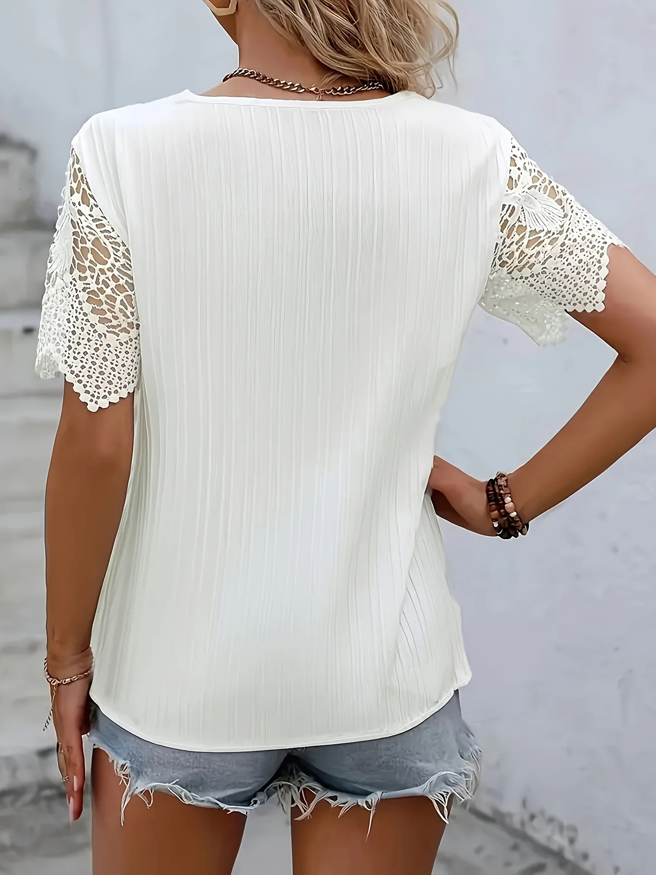 Womens plus size shirt summer chic elegant casual womens fashionable 250515