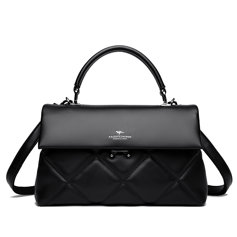 Designer-Crafted Diamond-Stitch Handbag 2024 - Women's Slim Quilted Crossbody Purse, Compact Vegan Leather Bag Free Shipping